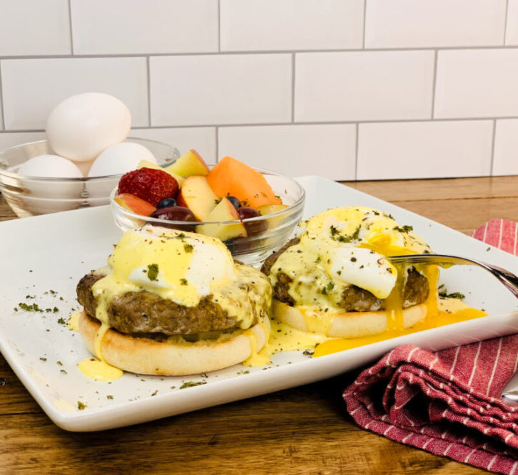 Sausage Patty Eggs Benedictt by OhioEggs.com